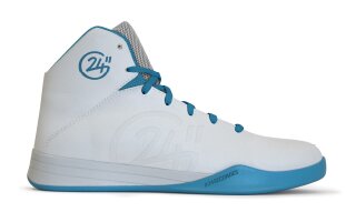 chaussure montante blanche & bleue